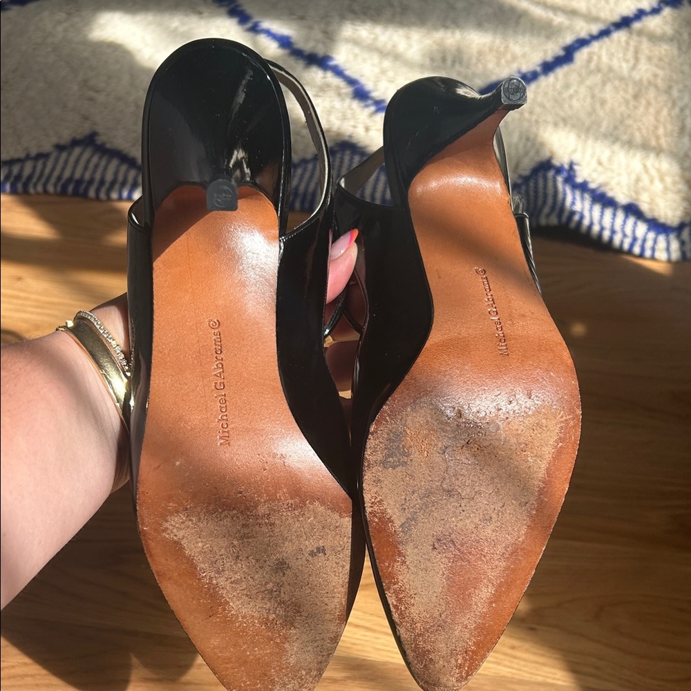 Vintage patent Black leather Heels - Picture 4 of 5